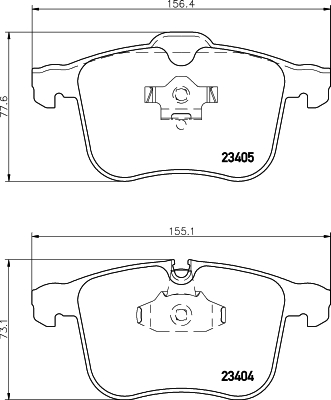 Brake Pad Set, disc brake - 8DB 355 009-431 HELLA PAGID