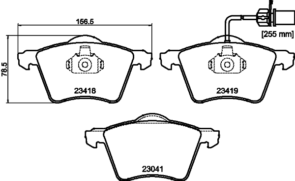 Комплект тормозных колодок, дисковый тормоз - 8DB 355 010-631 HELLA PAGID