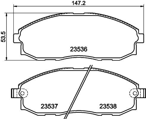 Комплект тормозных колодок, дисковый тормоз - 8DB 355 009-381 HELLA PAGID