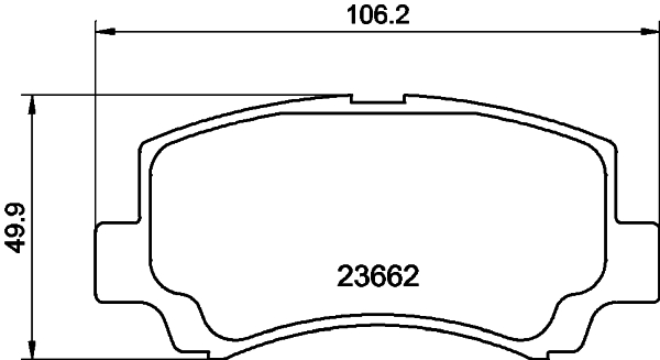 Brake Pad Set, disc brake - 8DB 355 009-681 HELLA PAGID