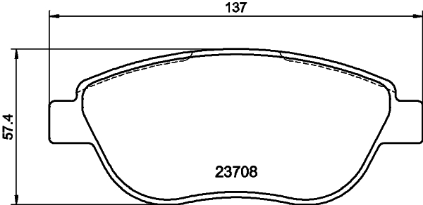 Комплект тормозных колодок, дисковый тормоз - 8DB 355 011-331 HELLA PAGID