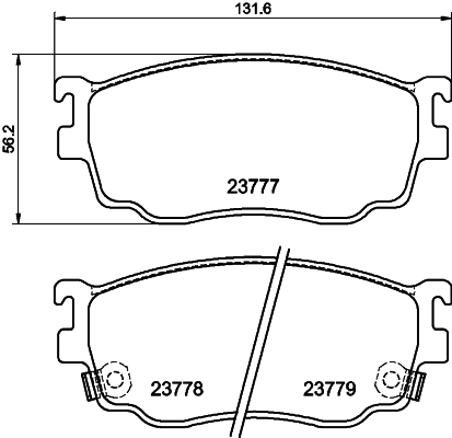 Brake Pad Set, disc brake - 8DB 355 011-561 HELLA PAGID