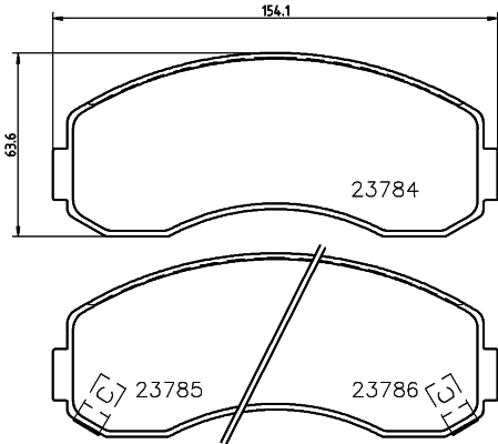 Brake Pad Set, disc brake - 8DB 355 010-131 HELLA PAGID
