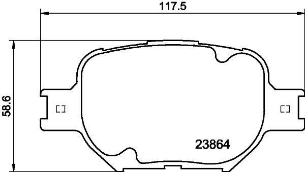 Комплект тормозных колодок, дисковый тормоз - 8DB 355 010-201 HELLA PAGID