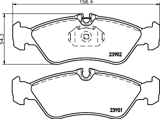 Kit pastiglie freno, Freno a disco - 8DB 355 014-401 HELLA PAGID