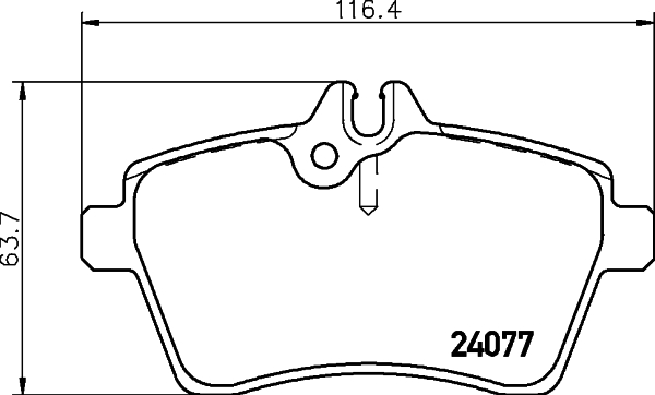 Brake Pad Set, disc brake - 8DB 355 011-371 HELLA PAGID