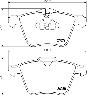 Brake Pad Set, disc brake - 8DB 355 016-291 HELLA PAGID