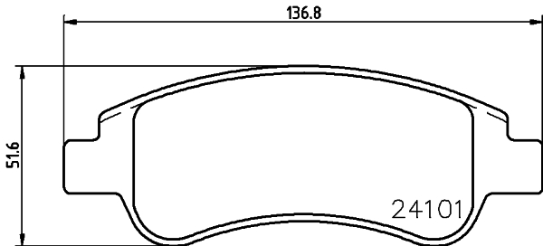 stabdžių trinkelių rinkinys, diskinis stabdys - 8DB 355 011-521 HELLA PAGID