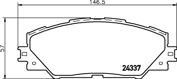 stabdžių trinkelių rinkinys, diskinis stabdys - 8DB 355 006-871 HELLA PAGID