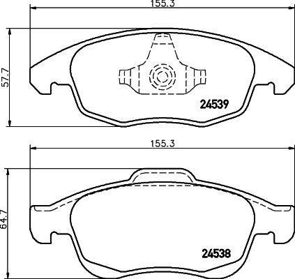 Kit pastiglie freno, Freno a disco - 8DB 355 013-341 HELLA PAGID