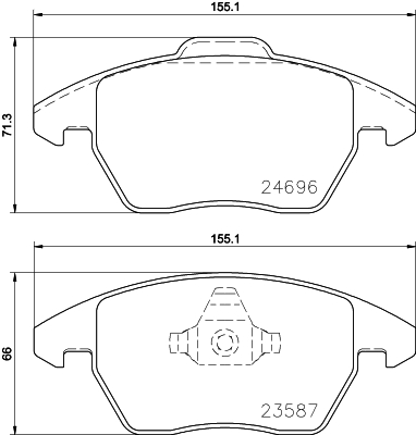 Brake Pad Set, disc brake - 8DB 355 023-151 HELLA PAGID