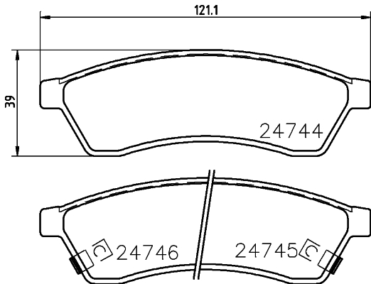 Brake Pad Set, disc brake - 8DB 355 014-491 HELLA PAGID
