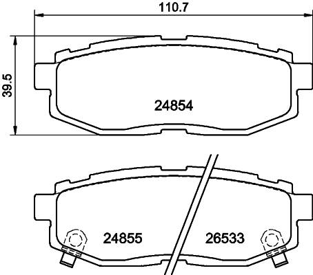 Kit pastiglie freno, Freno a disco - 8DB 355 014-341 HELLA PAGID