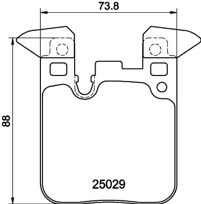 Brake Pad Set, disc brake - 8DB 355 021-341 HELLA PAGID