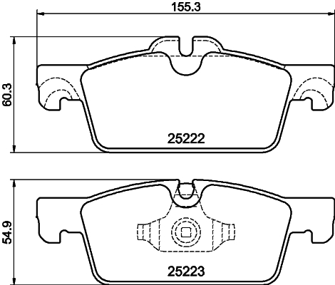 Kit pastiglie freno, Freno a disco - 8DB 355 041-101 HELLA PAGID