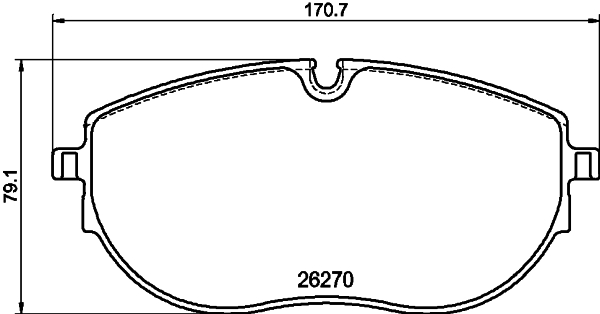 Brake Pad Set, disc brake - 8DB 355 040-891 HELLA PAGID