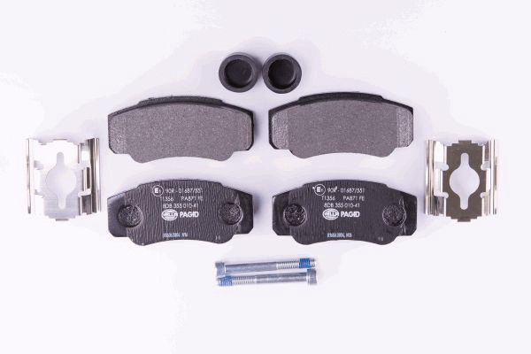 Brake Pad Set, disc brake - 8DB 355 010-411 HELLA PAGID