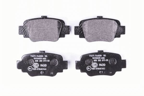 Kit pastiglie freno, Freno a disco - 8DB 355 011-551 HELLA PAGID