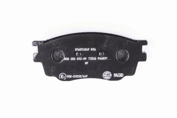 Комплект тормозных колодок, дисковый тормоз - 8DB 355 012-091 HELLA PAGID