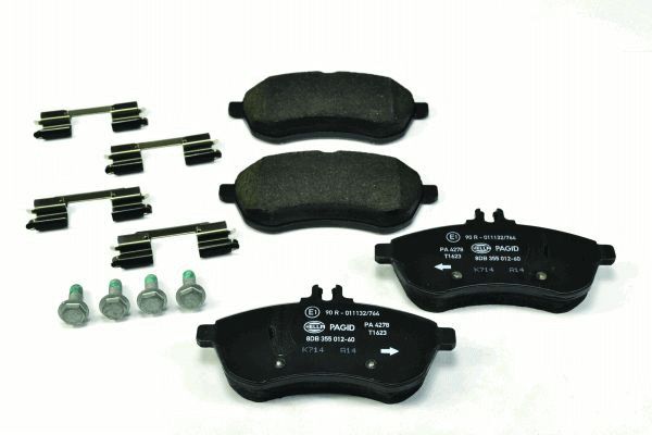 Brake Pad Set, disc brake - 8DB 355 012-601 HELLA PAGID
