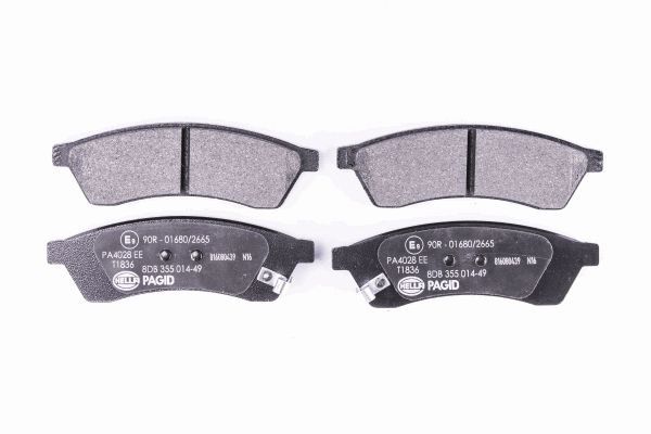 Brake Pad Set, disc brake - 8DB 355 014-491 HELLA PAGID