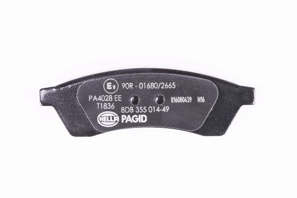 Brake Pad Set, disc brake - 8DB 355 014-491 HELLA PAGID