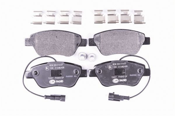 Brake Pad Set, disc brake - 8DB 355 016-071 HELLA PAGID
