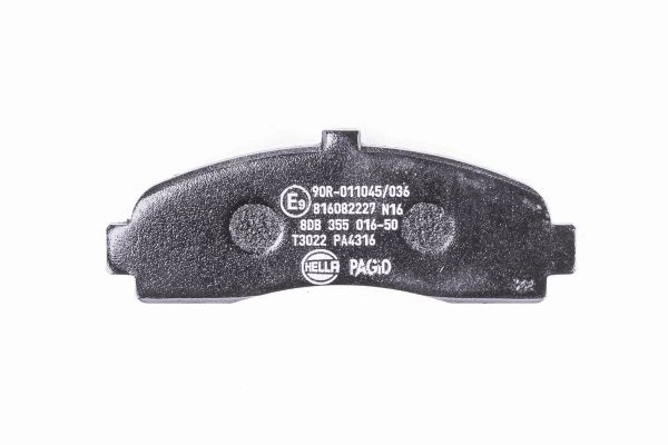 Brake Pad Set, disc brake - 8DB 355 016-501 HELLA PAGID