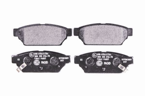Brake Pad Set, disc brake - 8DB 355 016-701 HELLA PAGID