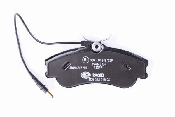 Brake Pad Set, disc brake - 8DB 355 018-261 HELLA PAGID