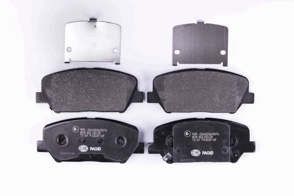 Brake Pad Set, disc brake - 8DB 355 020-591 HELLA PAGID