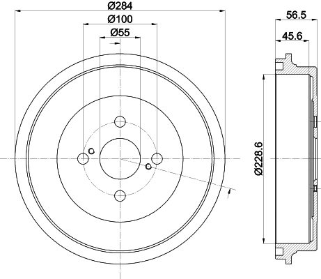 Brake Drum - 8DT 355 302-711 HELLA PAGID