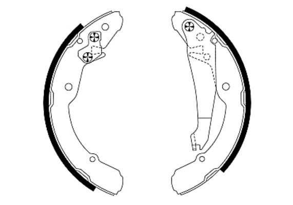 Brake Shoe Set - 8DB 355 001-691 HELLA PAGID