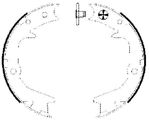Brake Shoe Set, parking brake - 8DA 355 050-641 HELLA PAGID