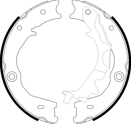 Brake Shoe Set, parking brake - 8DA 355 051-121 HELLA PAGID