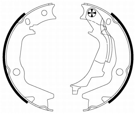 Brake Shoe Set, parking brake - 8DA 355 050-261 HELLA PAGID