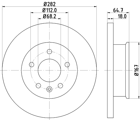 Brake Disc - 8DD 355 102-891 HELLA PAGID