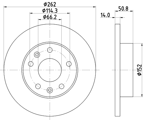 stabdžių diskas - 8DD 355 107-181 HELLA PAGID