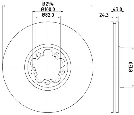 Brake Disc - 8DD 355 107-311 HELLA PAGID