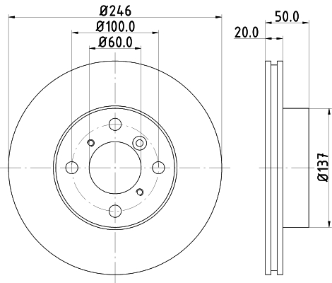 Brake Disc - 8DD 355 107-391 HELLA PAGID