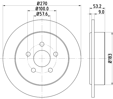 Brake Disc - 8DD 355 107-921 HELLA PAGID