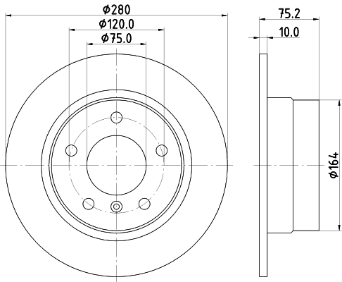 Brake Disc - 8DD 355 112-641 HELLA PAGID