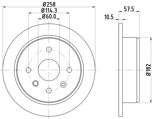 Brake Disc - 8DD 355 114-161 HELLA PAGID