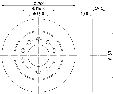 Brake Disc - 8DD 355 114-531 HELLA PAGID