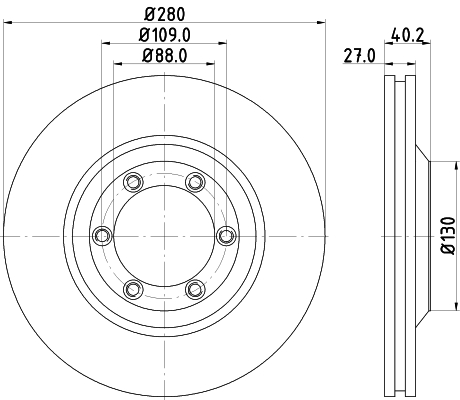 Brake Disc - 8DD 355 115-231 HELLA PAGID