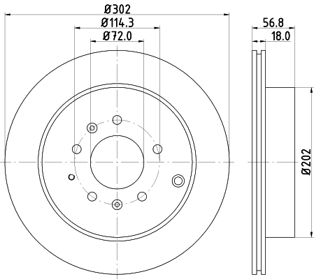 Brake Disc - 8DD 355 115-791 HELLA PAGID