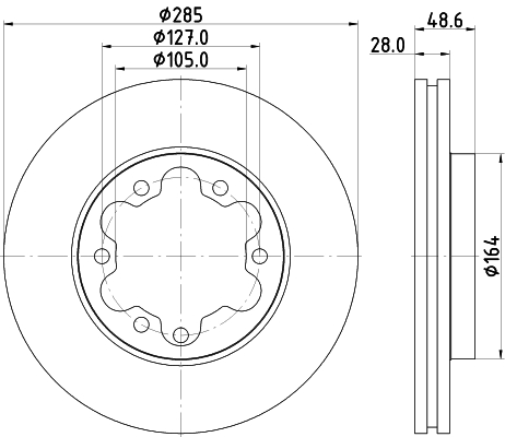 Brake Disc - 8DD 355 117-421 HELLA PAGID