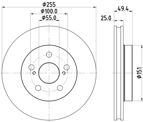 Brake Disc - 8DD 355 131-911 HELLA PAGID