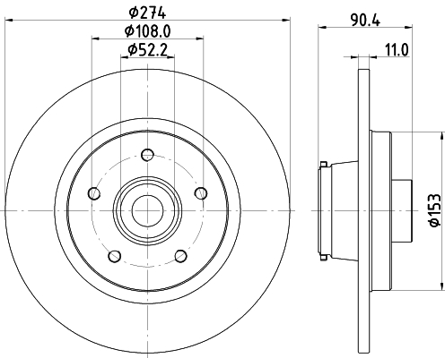 Brake Disc - 8DD 355 133-851 HELLA PAGID