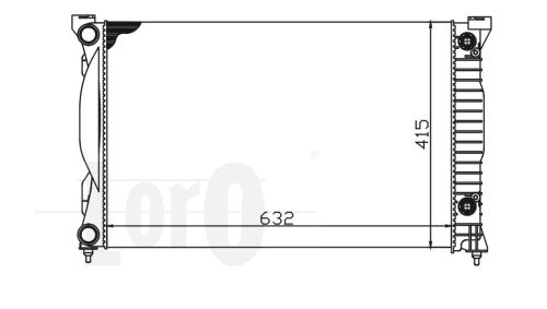 Radiator, engine cooling - 003-017-0016 ABAKUS